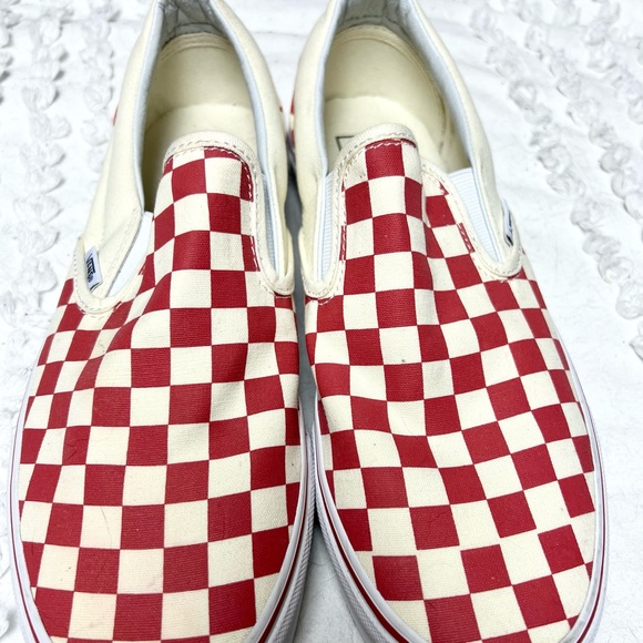 Vans Slip On Checkerboard, Red and off-white - Picture 7 of 8